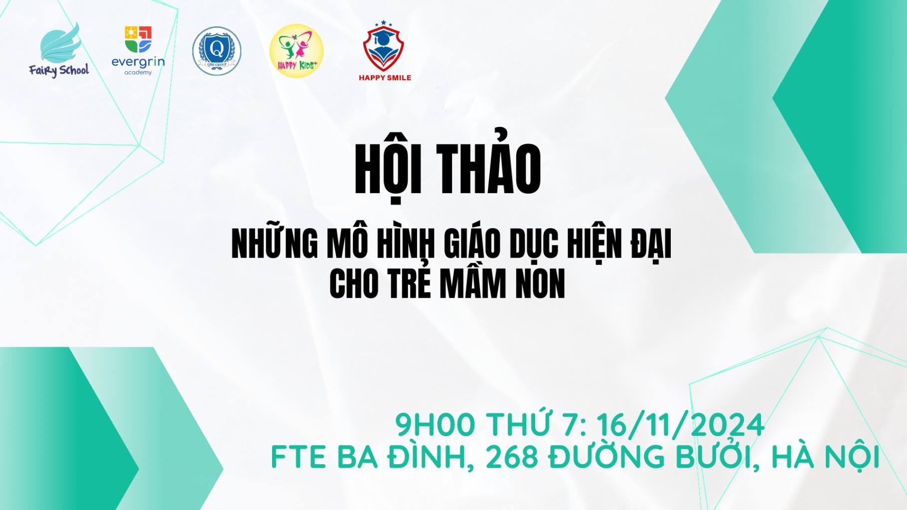 Chào đón hội thảo "Những mô hình giáo dục hiện đại dành cho trẻ mầm non"