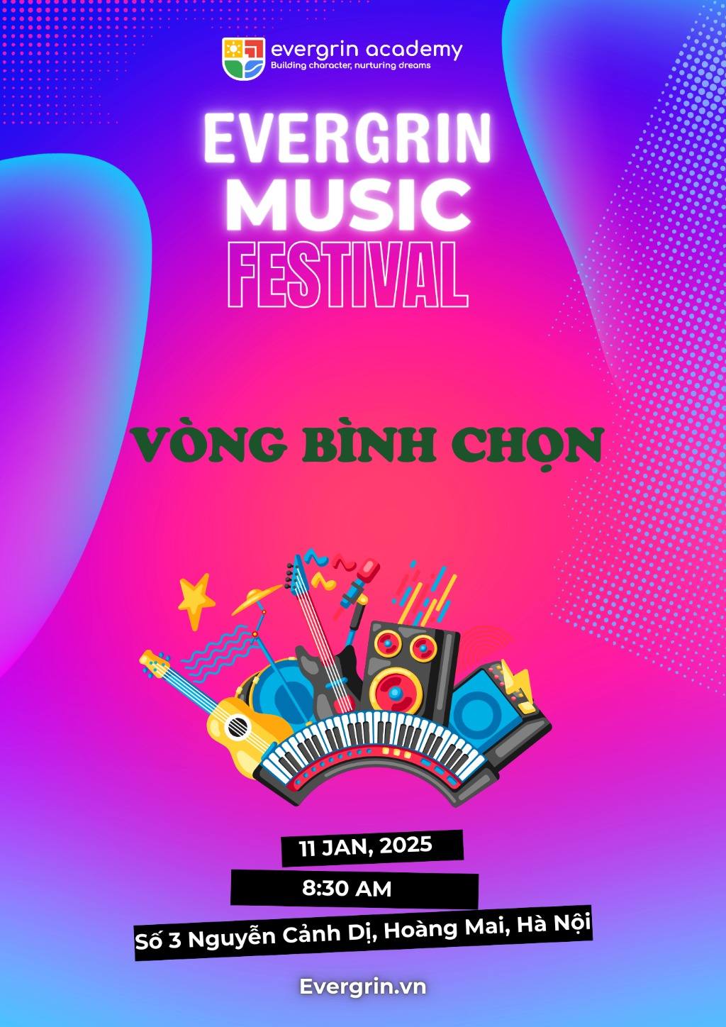 Evergrin Music Festival Cho Trẻ Mầm Non: Khơi Dậy Tình Yêu Âm Nhạc Của Các Tài Năng Nhí 2024